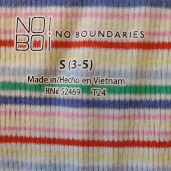 5/$25 SO rainbow striped crop tank, Size Small 3-5 - Picture 2 of 2